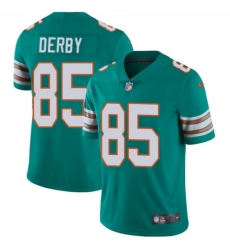 Men's Nike Miami Dolphins #85 A.J. Derby Aqua Green Alternate Vapor Untouchable Limited Player NFL Jersey