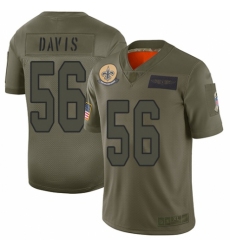 Women's New Orleans Saints #56 DeMario Davis Limited Camo 2019 Salute to Service Football Jersey