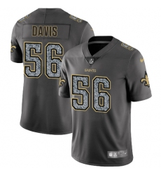 Youth Nike New Orleans Saints #56 DeMario Davis Gray Static Vapor Untouchable Limited NFL Jersey