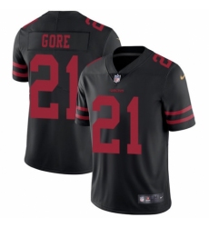 Men's Nike San Francisco 49ers #21 Frank Gore Black Vapor Untouchable Limited Player NFL Jersey