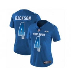 Women's Nike Seattle Seahawks #4 Michael Dickson Limited Royal Blue NFC 2019 Pro Bowl NFL Jersey