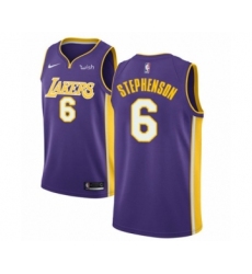 Women's Los Angeles Lakers #6 Lance Stephenson Authentic Purple Basketball Jersey - Statement Edition