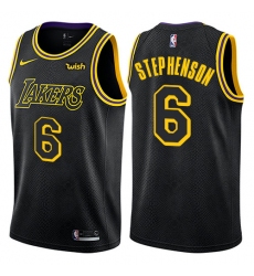 Women's Nike Los Angeles Lakers #6 Lance Stephenson Swingman Black NBA Jersey - City Edition