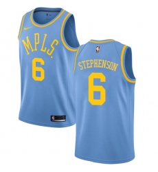Women's Nike Los Angeles Lakers #6 Lance Stephenson Swingman Blue Hardwood Classics NBA Jersey