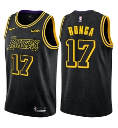 Youth Nike Los Angeles Lakers #6 Lance Stephenson Swingman Black NBA Jersey - City Edition