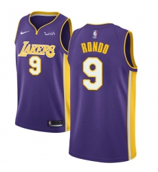 Women's Nike Los Angeles Lakers #9 Rajon Rondo Swingman Purple NBA Jersey - Statement Edition