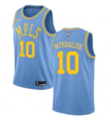 Youth Nike Los Angeles Lakers #10 Sviatoslav Mykhailiuk Swingman Blue Hardwood Classics NBA Jersey