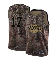Youth Nike Los Angeles Lakers #17 Isaac Bonga Swingman Camo Realtree Collection NBA Jersey