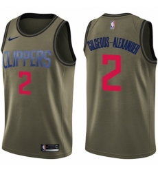 Youth Nike Los Angeles Clippers #2 Shai Gilgeous-Alexander Swingman Green Salute to Service NBA Jersey