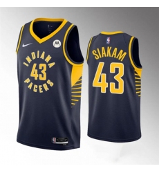 Men's Indiana Pacers #43 Pascal Siakam Navy Icon Edition Stitched Basketball Jersey