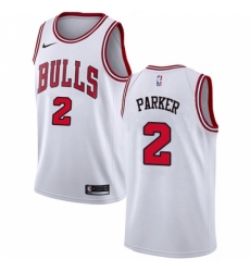 Youth Nike Chicago Bulls #2 Jabari Parker Swingman White NBA Jersey - Association Edition