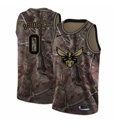 Men's Nike Charlotte Hornets #0 Miles Bridges Swingman Camo Realtree Collection NBA Jersey
