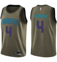 Men's Nike Charlotte Hornets #4 Devonte Graham Swingman Green Salute to Service NBA Jersey