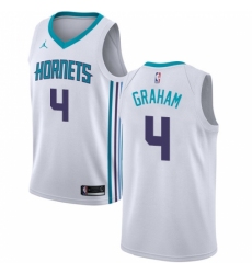 Men's Nike Jordan Charlotte Hornets #4 Devonte Graham Swingman White NBA Jersey - Association Edition