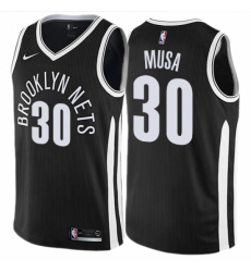 Women's Nike Brooklyn Nets #30 Dzanan Musa Swingman Black NBA Jersey - City Edition