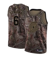 Women's Nike Portland Trail Blazers #6 Nik Stauskas Swingman Camo Realtree Collection NBA Jersey