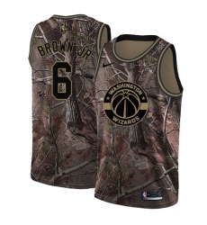 Men's Nike Washington Wizards #6 Troy Brown Jr. Swingman Camo Realtree Collection NBA Jersey
