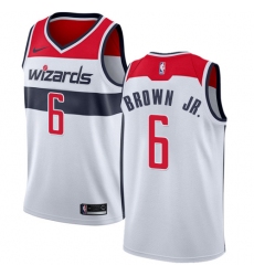 Youth Nike Washington Wizards #6 Troy Brown Jr. Swingman White NBA Jersey - Association Edition