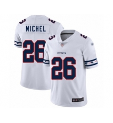 Men's New England Patriots #26 Sony Michel White Team Logo Fashion Limited Football Jersey
