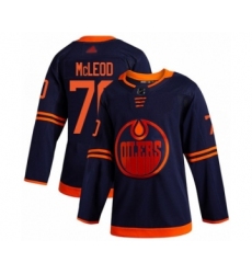 Youth Edmonton Oilers #70 Ryan McLeod Authentic Navy Blue Alternate Hockey Jersey