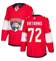 Men's Adidas Florida Panthers #72 Frank Vatrano Authentic Red Home NHL Jersey