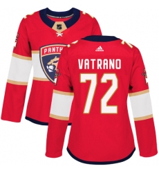 Women's Adidas Florida Panthers #72 Frank Vatrano Authentic Red Home NHL Jersey
