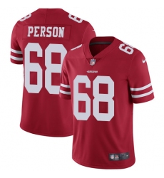 Youth Nike San Francisco 49ers #68 Mike Person Red Team Color Vapor Untouchable Limited Player NFL Jersey