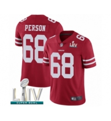 Youth San Francisco 49ers #68 Mike Person Red Team Color Vapor Untouchable Limited Player Super Bowl LIV Bound Football Jersey
