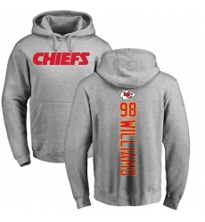 NFL Nike Kansas City Chiefs #98 Xavier Williams Ash Backer Pullover Hoodie