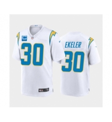 Men's Los Angeles Chargers 2022 #30 Austin Ekeler White With 2-star C Patch Vapor Untouchable Limited Stitched NFL Jersey