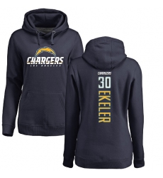 NFL Women's Nike Los Angeles Chargers #30 Austin Ekeler Navy Blue Backer Pullover Hoodie