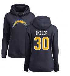 NFL Women's Nike Los Angeles Chargers #30 Austin Ekeler Navy Blue Name & Number Logo Pullover Hoodie