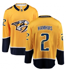 Youth Nashville Predators #2 Dan Hamhuis Fanatics Branded Gold Home Breakaway NHL Jersey