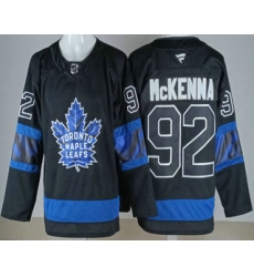 Men's Toronto Maple Leafs #92 Gavin McKenna Black Alternate Authentic Jersey