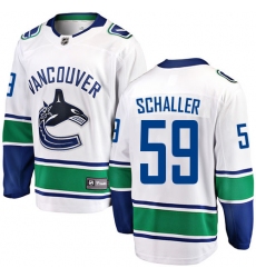 Men's Vancouver Canucks #59 Tim Schaller Fanatics Branded White Away Breakaway NHL Jersey