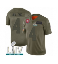 Youth San Francisco 49ers #4 Nick Mullens Limited Olive 2019 Salute to Service Super Bowl LIV Bound Football Jersey