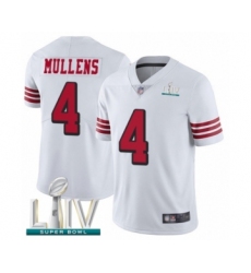 Youth San Francisco 49ers #4 Nick Mullens Limited White Rush Vapor Untouchable Super Bowl LIV Bound Football Jersey