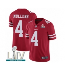 Youth San Francisco 49ers #4 Nick Mullens Red Team Color Vapor Untouchable Limited Player Super Bowl LIV Bound Football Jersey