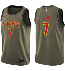 Men's Nike Atlanta Hawks #7 Jeremy Lin Swingman Red NBA Jersey Statement Edition