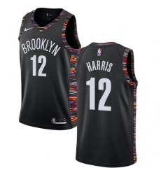 Men's Nike Brooklyn Nets #12 Joe Harris Swingman Black NBA Jersey - 2018 19 City Edition