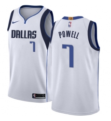Men's Nike Dallas Mavericks #7 Dwight Powell Swingman White NBA Jersey - Association Edition