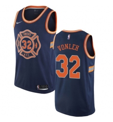 Women's Nike New York Knicks #32 Noah Vonleh Swingman Navy Blue NBA Jersey - City Edition