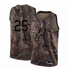 Men's Nike San Antonio Spurs #25 Jakob Poeltl Swingman Camo Realtree Collection NBA Jersey