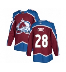 Men's Adidas Colorado Avalanche #28 Ian Cole Premier Burgundy Red Home NHL Jersey
