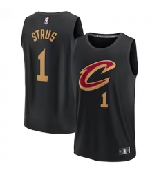 Men's Cleveland Cavaliers #1 Max Strus Fanatics Black Fast Break Replica Player Jersey