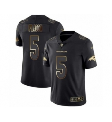Men's Denver Broncos #5 Joe Flacco Black Gold Vapor Untouchable Limited Football Jersey