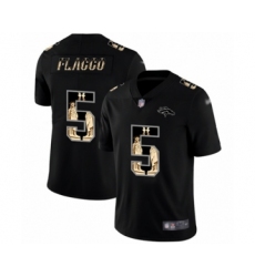Men's Denver Broncos #5 Joe Flacco Black Statue of Liberty Limited Football Jersey