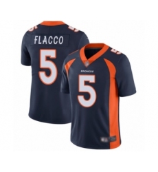Men's Denver Broncos #5 Joe Flacco Navy Blue Alternate Vapor Untouchable Limited Player Football Jersey
