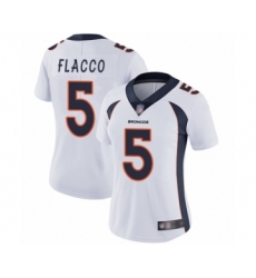 Women's Denver Broncos #5 Joe Flacco White Vapor Untouchable Limited Player Football Jersey