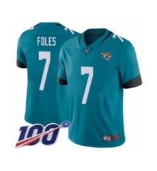 Men's Nike Jacksonville Jaguars #7 Nick Foles Teal Green Alternate Vapor Untouchable Limited Player 100th Season NFL Jersey
